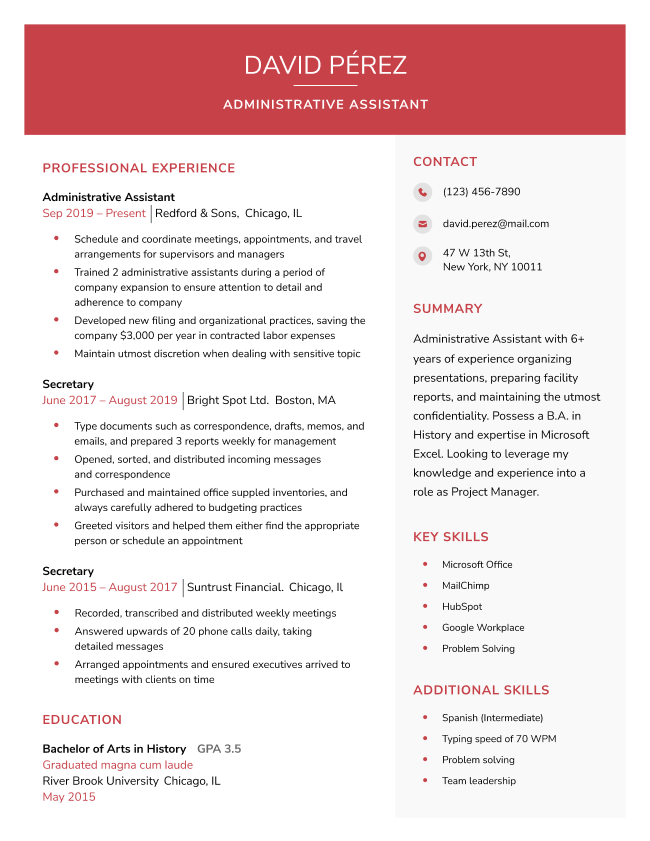 corporate-resume-template-red-hub